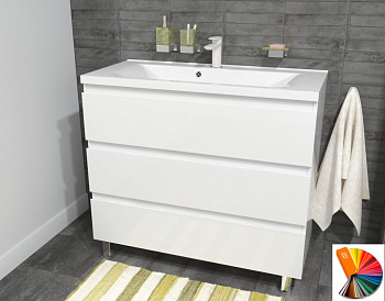 Тумба напольная под умывальник Bali New 1000х450 3 ящика (ШхГхВ) 998х446х860