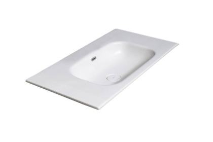 Столешница моноблок Vallessi 80 белая керамика без отверстия