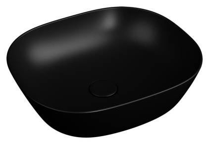 Plural Квадратная раковина-чаша низкая, 45 cm, Матовый Черный