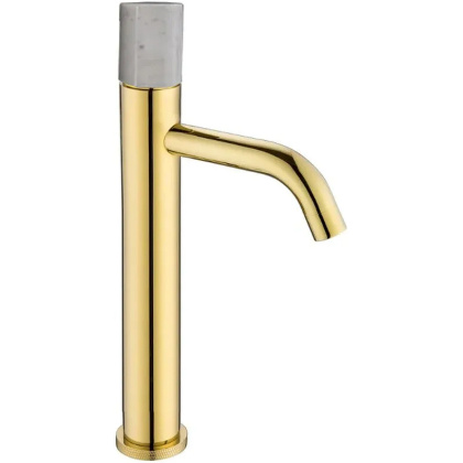 Смеситель STICK для умыв.выс.GOLD MRAMOR WHITE_Комплект Смеситель STICK для умыв.выс.GOLD MRAMOR WHITE_Комплект