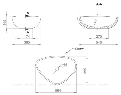 Раковина Salini Gloria 06 56х39 1102206M
