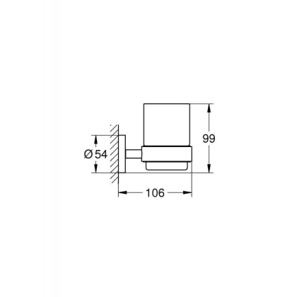 Стакан Grohe Essentials, 12,5х14 см, хром, 40447001