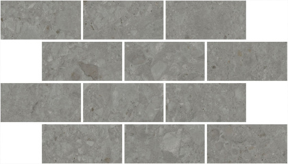 Декор Чеппо ди Гре мозаичный серый тёмный матовый обрезной 34,6x20x0,9