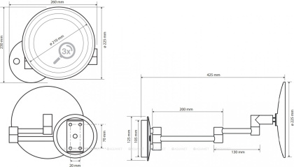 Косметическое зеркало отдельностоящиe 116301802 Косметическое зеркало отдельностоящиe 116301802