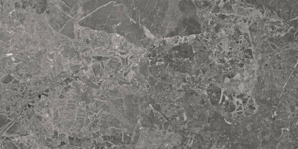 Керамогранит Brecia Adonis Dark тёмно-серый глянцевый 60х60 (4шт_1,44м2)