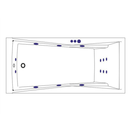 Ванна EXCELLENT Palace 180x80 "SMART" (золото)