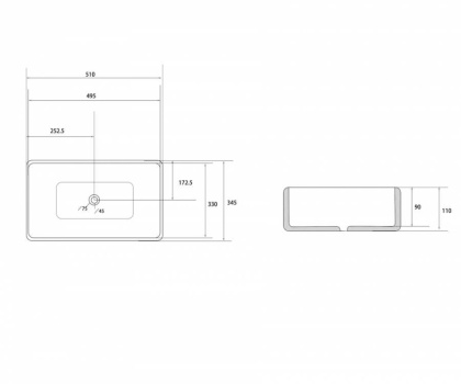 Раковина Abber Rechteck 51х34,5 AC2207