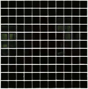 Мозаика стеклянная Black Glass (чип 4*25*25) 300*300(22шт.-1.98м2), м2