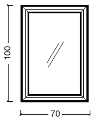 Зеркало Terso 700х1000 золото с подсветкой 556 Boheme