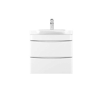 База под раковину Like с 2 ящиками подвесная, 65х65х45 см, белая, M80FHX0652WG