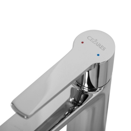 LUX-LC-01-W0 Смеситель для накладных раковин однорычажный, без донного клапана, хром