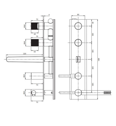 Смеситель для ванны скрытого монтажа OMNIRES CONTOUR CT8037_1CR (хром) Смеситель для ванны скрытого монтажа OMNIRES CONTOUR CT8037_1CR (хром)