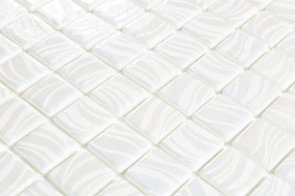 Стеклянная мозаика, 7802 Glitter White 25x25, Glitter