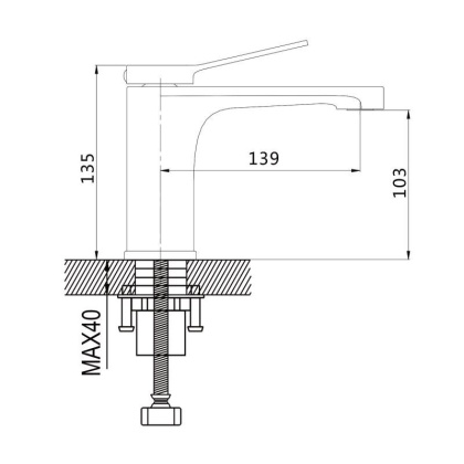Смеситель для раковины Shevanik S62T S6201T