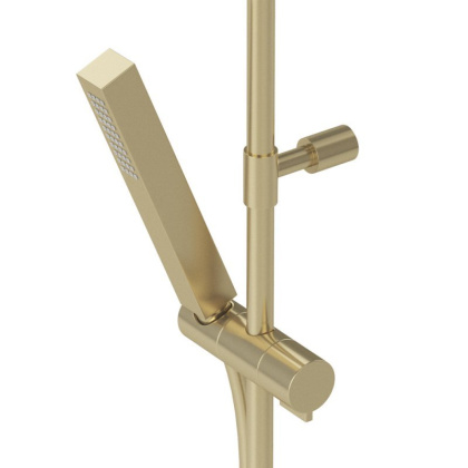 PORTA-CD-SS Душевая колонна со смесителем для верхнего и ручного душа, верхний душ из нержавеющей стали, исполнение sunset