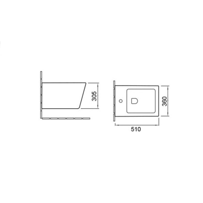 Биде подвесное VB1-12, цвет белый