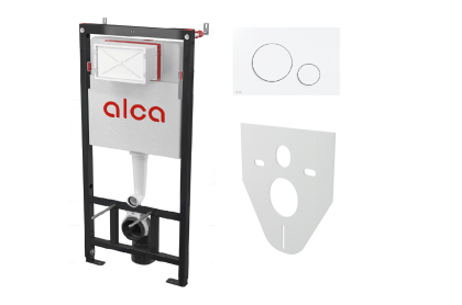 Alcaplast Set 4v1 для установки унитаза панель смыва белая AM101/1120-4:1 RU M670-0001 Alcaplast Set 4v1 для установки унитаза панель смыва белая AM101/1120-4:1 RU M670-0001