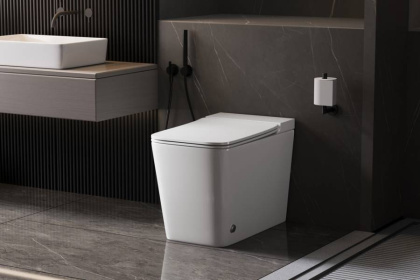 Приставной унитаз Abber Rechteck AC1213P импульсный с микролифтом