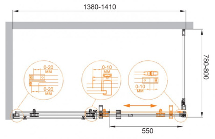 STYLUS-O-M-AH-1-160/100-C-Cr Душевой уголок STYLUS-O-M-AH-1-160/100-C-Cr Душевой уголок