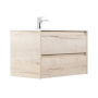 Тумба с раковиной подвесная BelBagno KRAFT 100 Cemento Grigio, раковина белая Тумба с раковиной подвесная BelBagno KRAFT 100 Cemento Grigio, раковина белая