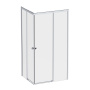 W94G-403-10080-MТ Душевое ограждение X-Joy Square Slide 100х80, мат Хром, прозрачное