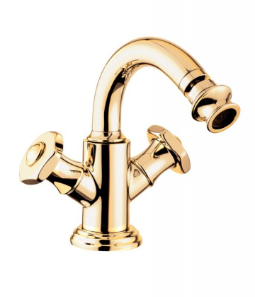 APHRODITE-BS2-03/24-Sw Смеситель для биде с донным клапаном, исполнение  золото, ручки Swarovski