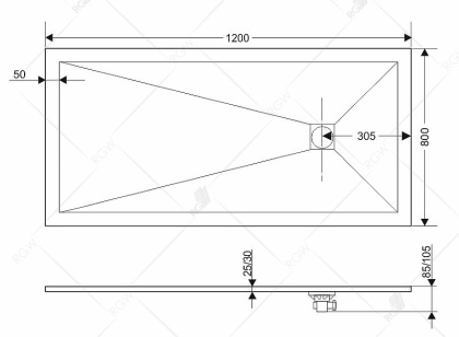 Душевой поддон прямоугольный RGW ST-W Белый (Комплект)  800x1200 Душевой поддон прямоугольный RGW ST-W Белый (Комплект)  800x1200