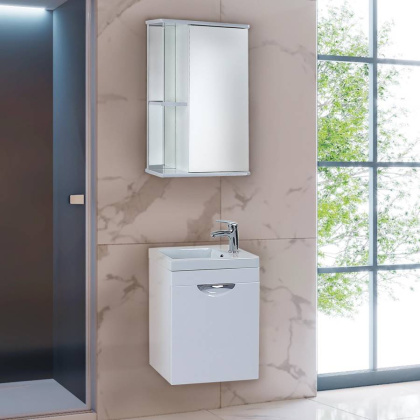 Шкаф-зеркало Onika Карина 45 белый, универсальный