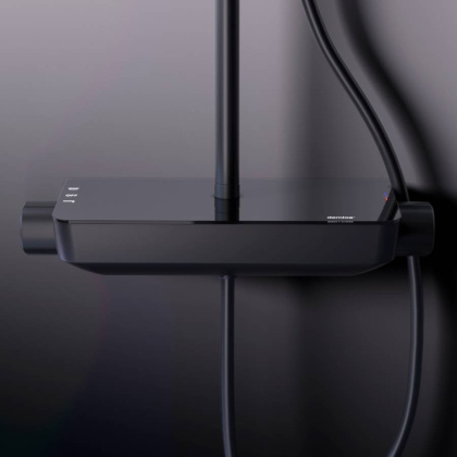 936780300 Scandinavian Pure душевая система с душевым смесителем-полкой, чёрный