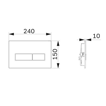 I110301 ErgoFit М, клавиша для инсталляции пластик, белый глянцевый
