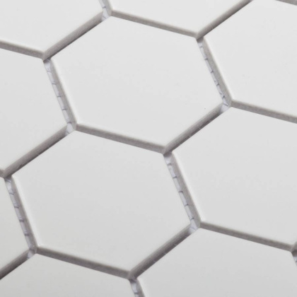 Керамическая мозаика, Hexagon small White Matt 51x59, Geometry Керамическая мозаика, Hexagon small White Matt 51x59, Geometry