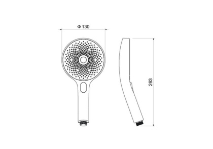 Ручной душ Select 130 3 jet AQUATEK AQ2007CR 