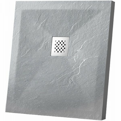 Поддон для душа из искусственного камня VST-4SR1010G, 1000*1000*25, серый Поддон для душа из искусственного камня VST-4SR1010G, 1000*1000*25, серый