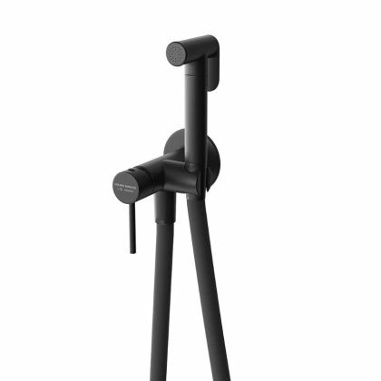 Смеситель с гигиеническим душем встроенного монтажа, матовый черный