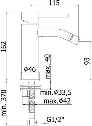 Смеситель для биде Paffoni Light LIG131ST