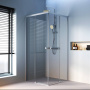 W94G-403-9090-МТ Душевое ограждение X-Joy Square Slide 90х90, мат Хром, прозрачное
