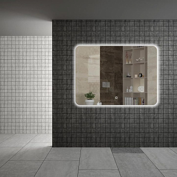 Зеркало Vallessi с круговой тыльной подсветкой 80*70, IP24 544_2 Boheme