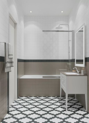 Керамогранит 1333S Агуста чёрный (9,8см*9,8см*7мм) (100шт/0,96м2) матовый, м2