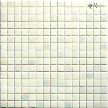 Мозаика MIX23 стекло белый (сетка) (20*20*4) 327*327