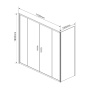 Душевой уголок Garda VSR-1G21017CL, 1700*1000, хром, стекло прозрачное