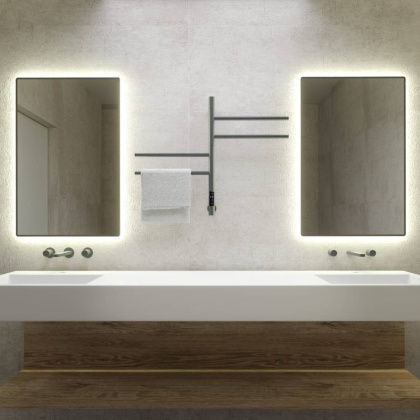 Полотенцесушитель электрический Vincea VTD-1S1CGE 43x60, графит, таймер