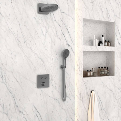 Душевой комплект VSFW-4I211GM встраиваемый, вороненая сталь