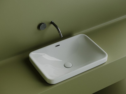 Умывальник прямоугольный встраиваемый сверху в столешницу Element 605*415*185мм