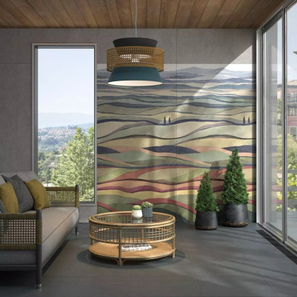 Ковер VT\A551\SG5918R Коллине зеленый,желтый,серый,бордо (119,5см*238,5см*11мм) (1шт/2,85) матовый, м2