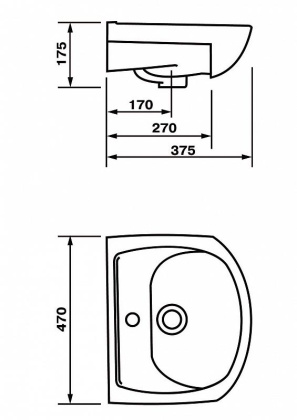Раковина Оскольская керамика Дора 47
