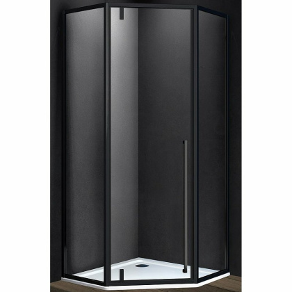 Душевой уголок Penta VSP-3P900CLB, 900*900, черный, стекло прозрачное