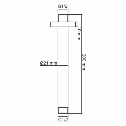 A233 Потолочный излив для душа Wasserkraft