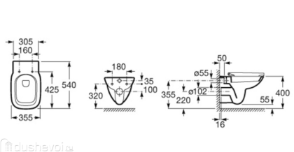 Унитаз подвесной Roca Debba 346997000