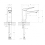 Смеситель для раковины без донного клапана CEZARES LINER-LS-W0