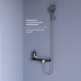 Смеситель душевой RGW SP-40-Gr/Серый с душевым гарнитуром